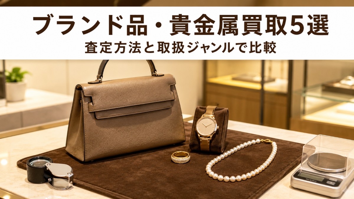 ブランド品・貴金属買取のおすすめ5選|ロデオドライブ・ブランドオフ・BRAND REVALUE・ラクーダ・福ちゃんを比較