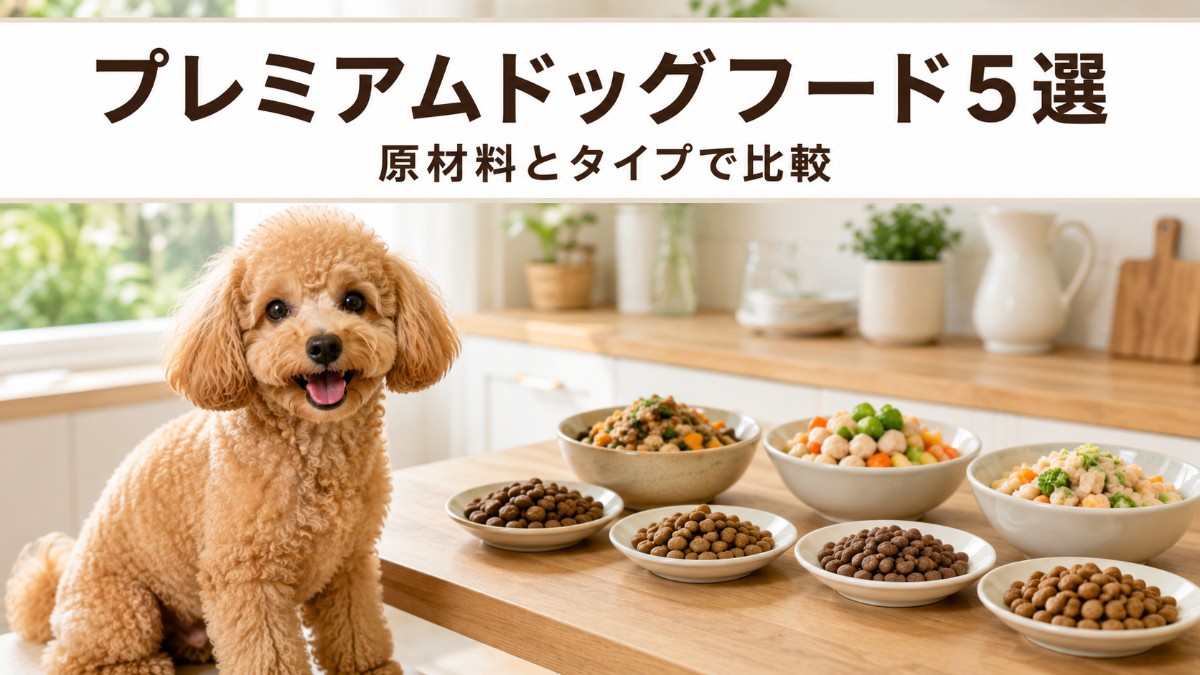 プレミアムドッグフードのおすすめ5選｜モグワン・グランツ・うまか・馬肉自然づくり・ペトコトフーズを原材料とタイプで比較