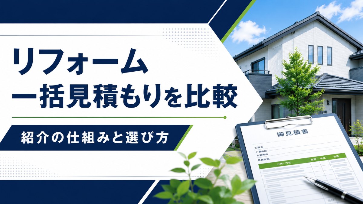 リフォーム・外壁塗装の一括見積もりサイト5社を比較|紹介の仕組みと選び方