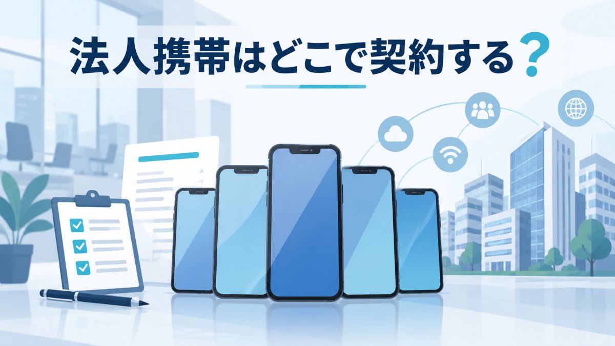 法人携帯はどこで契約する？代理店とキャリア直販の違いを5サービスで比較